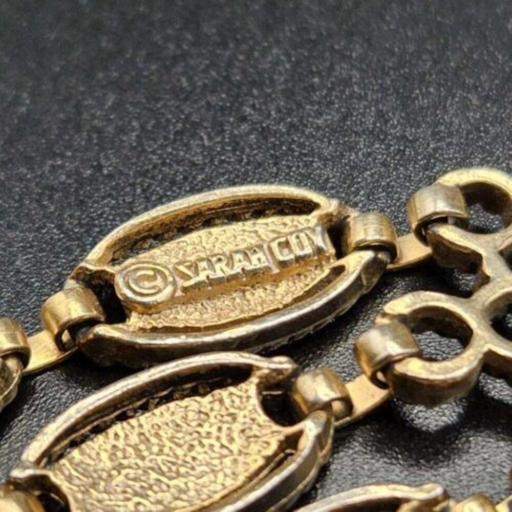 Vintage Sarah Coventry Desert Flowers Three-Strand Gold Tone Necklace - Picture 7 of 9